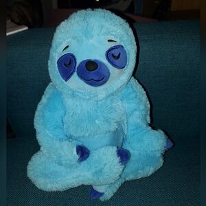 10" Caravan Softoys Blue Zen Yoga Pose Sloth Plush